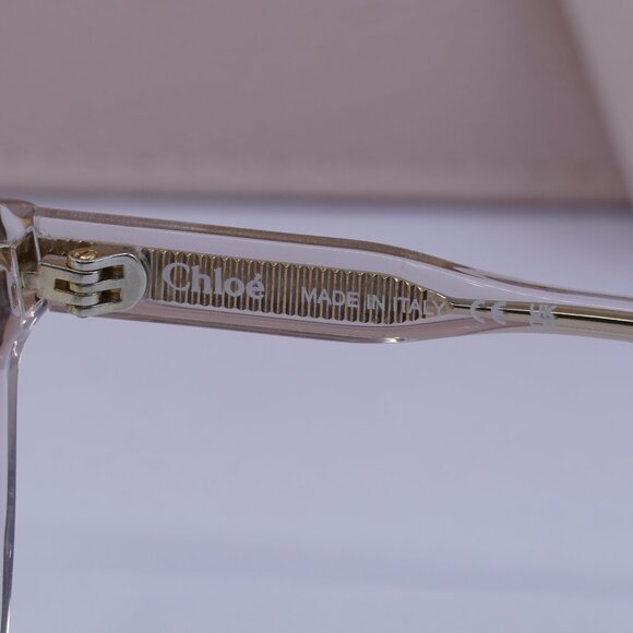 Chloe CH0085O 003 Square Eyeglasses 49mm - Transparent Pink - Picture 8 of 10